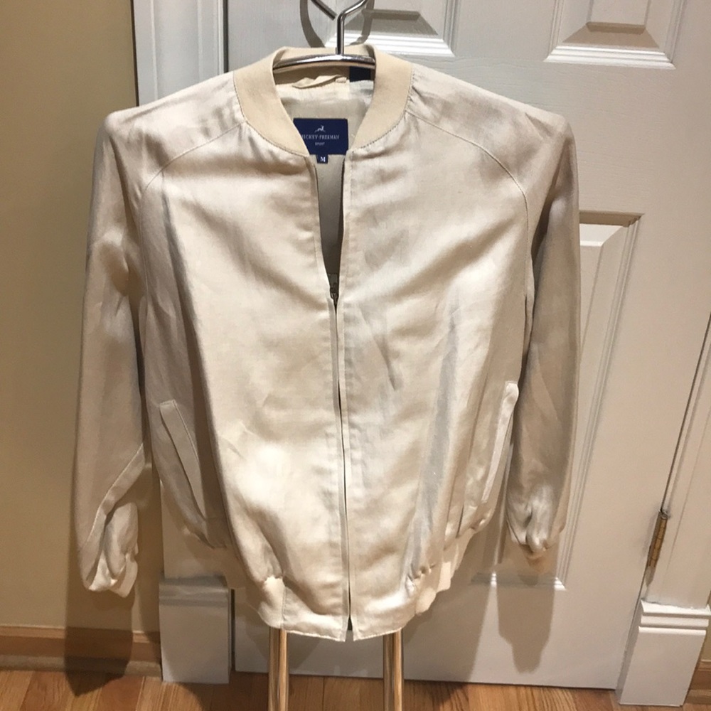 Hickey Freeman Sport Cream Silk & Linen Jacket